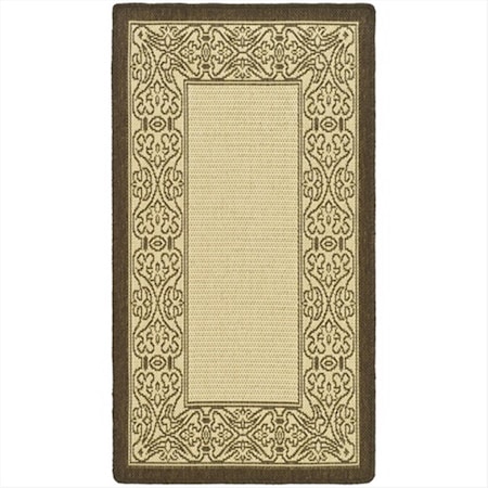 Safavieh 2 Ft. X 3 Ft. - 7 In. Accent- Indoor - Outdoor Courtyard Natural Brown Machine Made Rug CY2099-3001-2